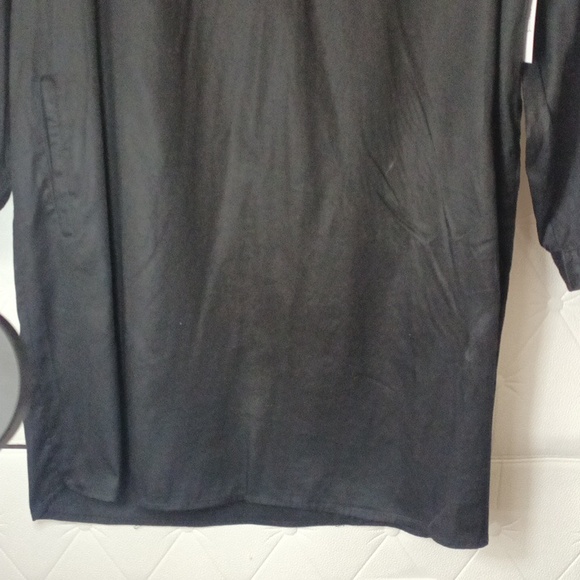 TIME AND TRU LONG SLEEVE MIDI SHIRT DRESS IN BLACK SIZE XL 16-18 - Picture 2 of 7